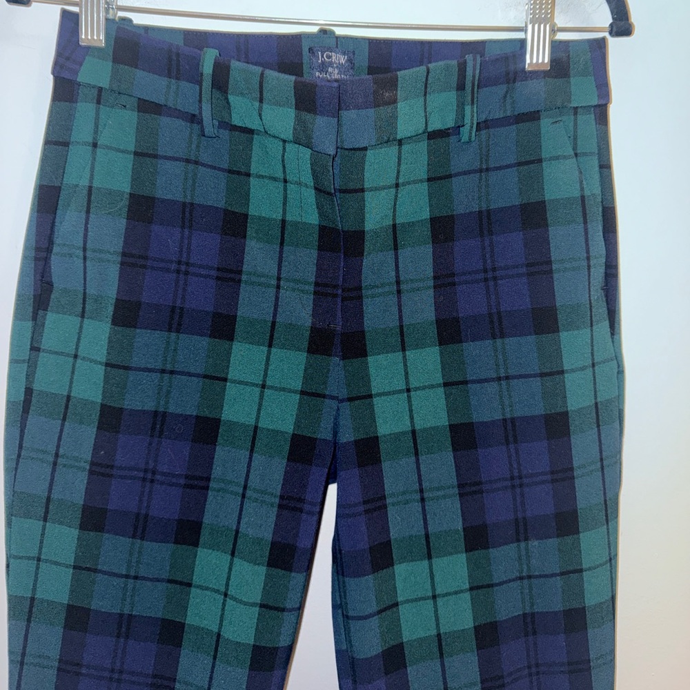 J.Crew Ruby Plaid Dress Pants Size 6 Black Watch Tartan - Picture 5 of 12
